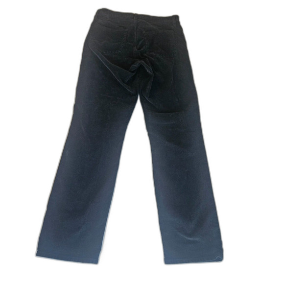 J. Crew Sz 8 Corduory Trouser Pants Black Classic Fall Straight Mid Rise - Picture 4 of 8